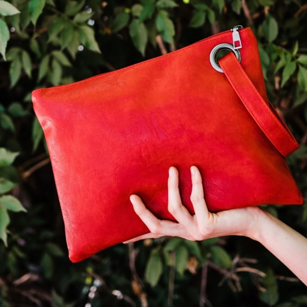 Oversized Red Clutch -NWOT